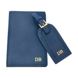 Personalised Travel Wallet - Navy Leather (5162648535174) (2213097406526)