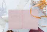 Personalised Travel Wallet - Pink Leather (6881440923782)