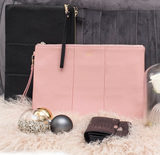 Pink Clutch Bag with Wrist Strap - Personalised (4289320288390)