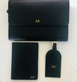 Leather Passport Cover - Black Vegan (6700285001862)